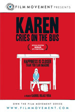 Karen cries in a bus